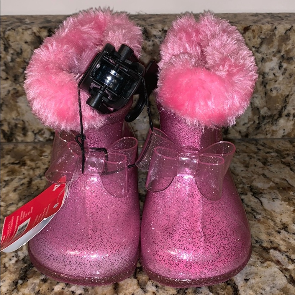 Pink Jelly Rain Boots